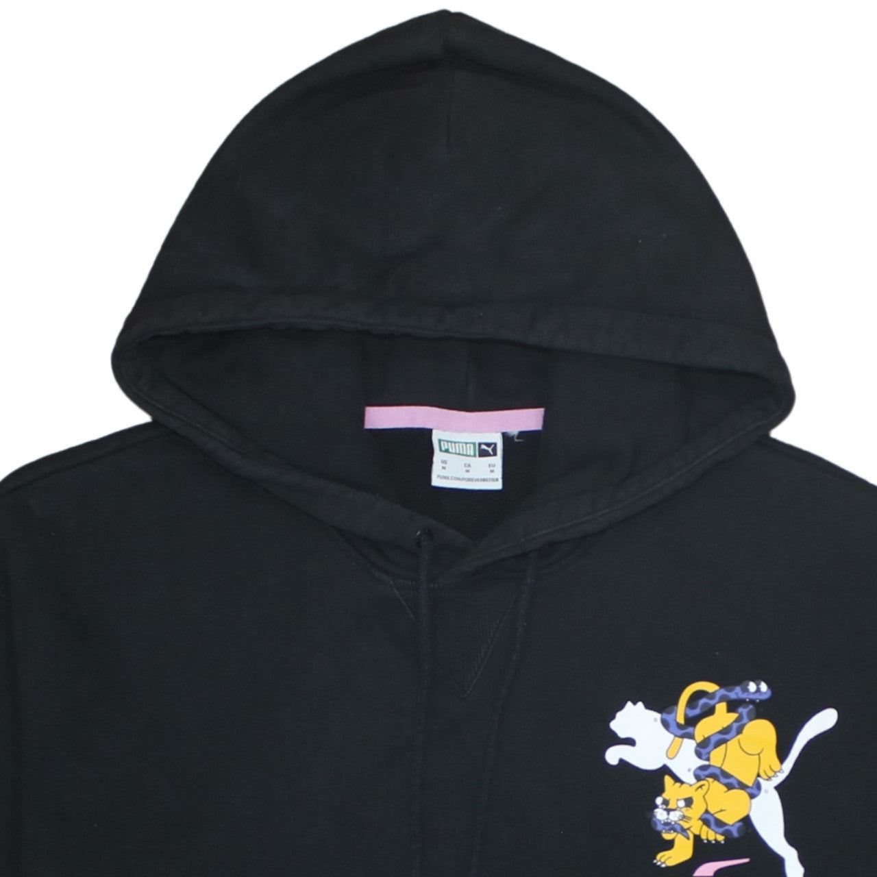 Additional view of Puma x Tom and Jerry Black Graphic Pullover Hoodie Medium women’s