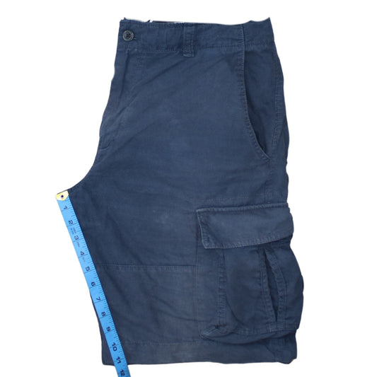 Tommy Hilfiger Men's Blue Cargo Shorts Size 36 Linen Cotton Blend