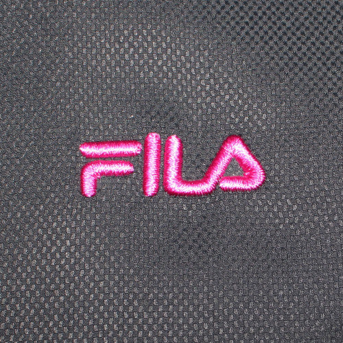 FILA Womens Black Pink Track Jacket M Full Zip Sportswear