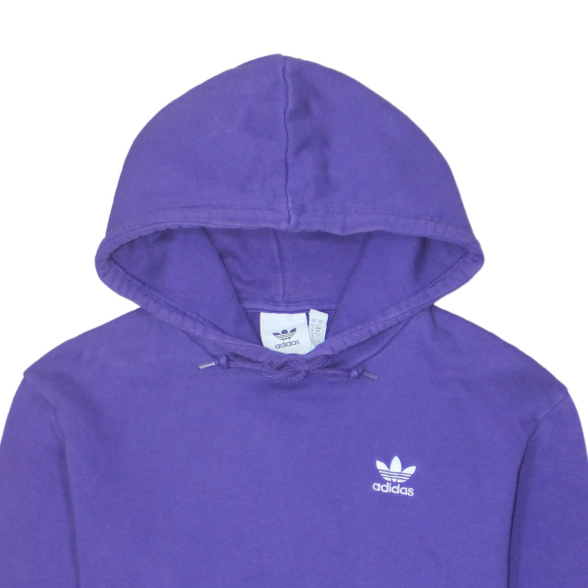 Additional view of Adidas Men's Purple Pullover Hoodie, size S, Regular Fit Logo Sportswear