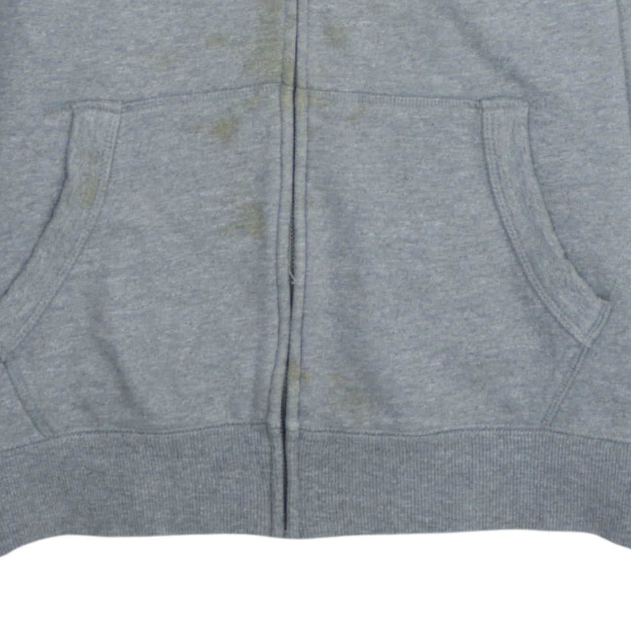 Additional view of Levi's boys’ grey full zip hoodie, size 16, graphic logo new york design