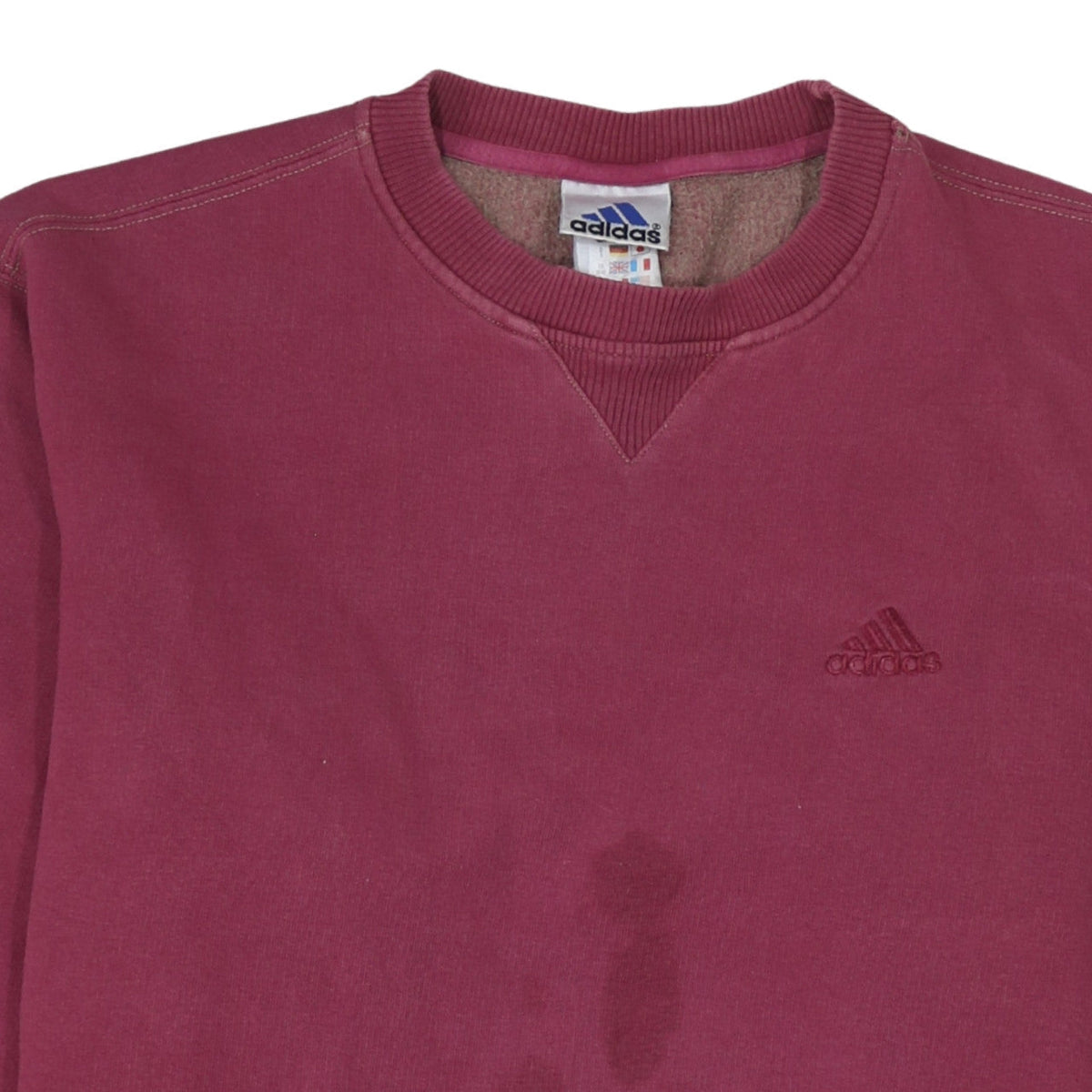 Additional view of Adidas women’s burgundy sweatshirt m cotton crew neck pullover