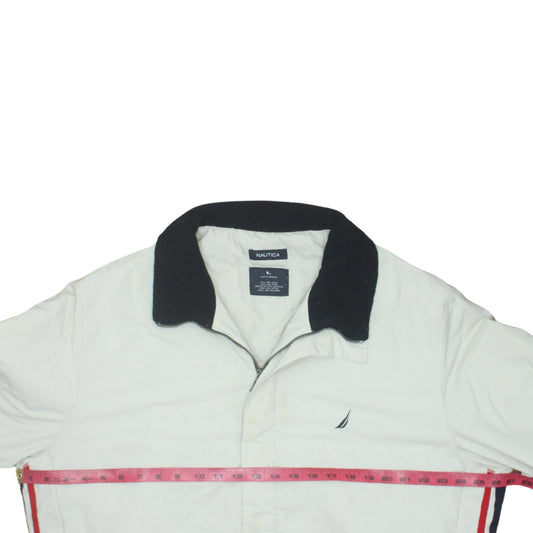 Nautica Men's White L Basic Lined Nylon Winter Jacket