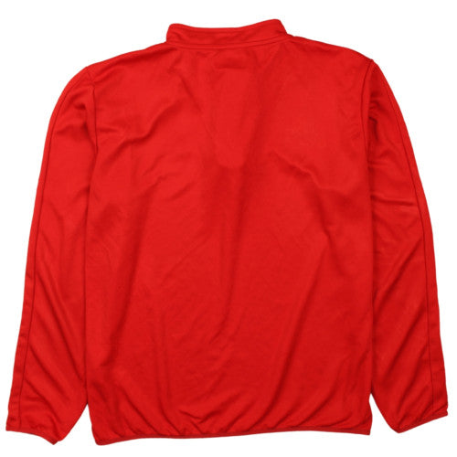 Kappa Mens Red 1/4 Zip Sports Sweatshirt XL Football Training Top