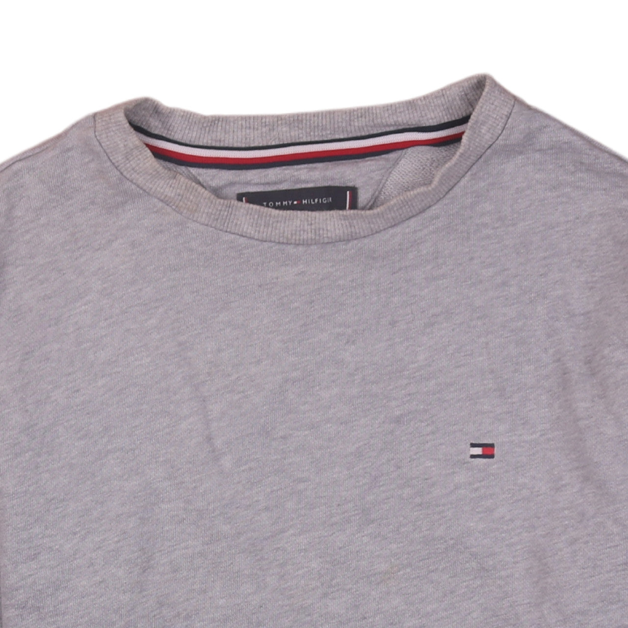Tommy Hilfiger Men's Grey Logo Stripe Sweatshirt Size S