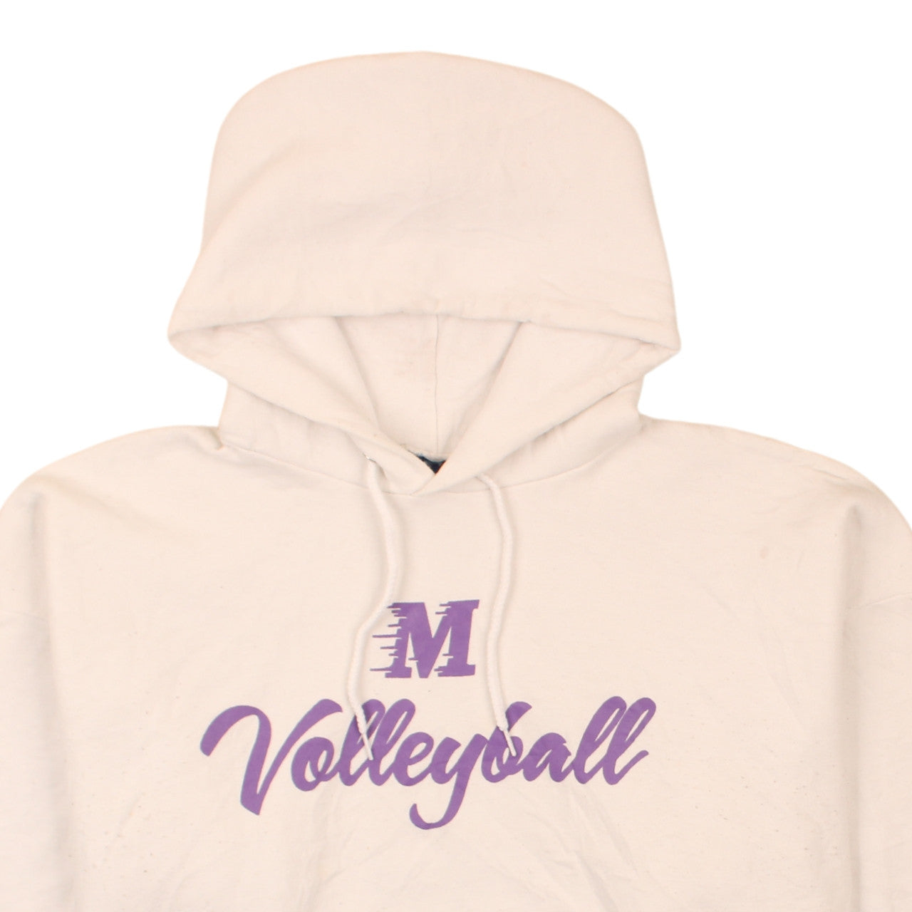 Champion Men's White XL Pullover Hoodie Volleyball Graphic