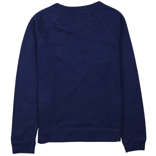 Levi's Womens Navy Blue Logo Crew Neck Pullover Sweatshirt XS