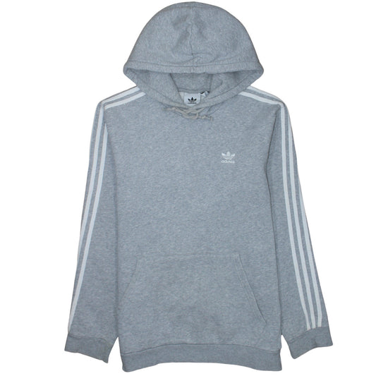adidas Men's Grey Pullover Hoodie Medium Fleece Sportswear