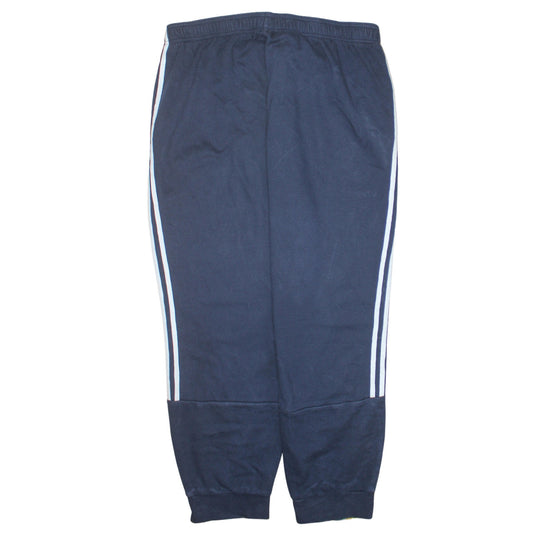 Adidas Men Blue 2XL Track Pants Elastic Waist Tapered Leg