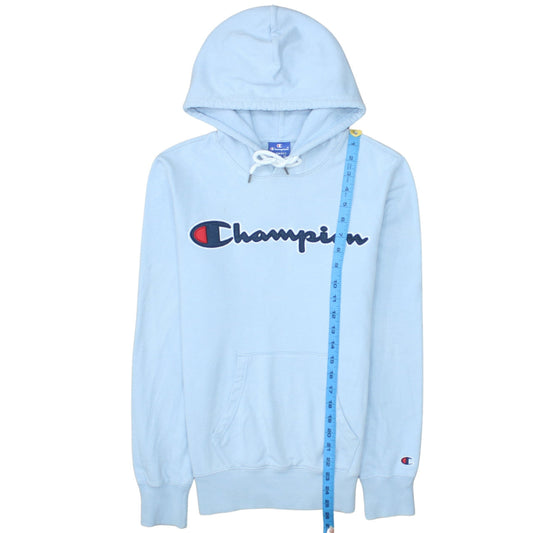 Champion Men's Blue XS Pullover Hoodie Logo Graphic Cotton