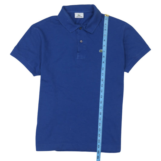 Lacoste Men's Blue Cotton Polo Shirt Size S Short Sleeve