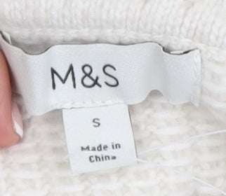 Marks and Spencer Women’s Ivory Roll Neck Knit Jumper Size S
