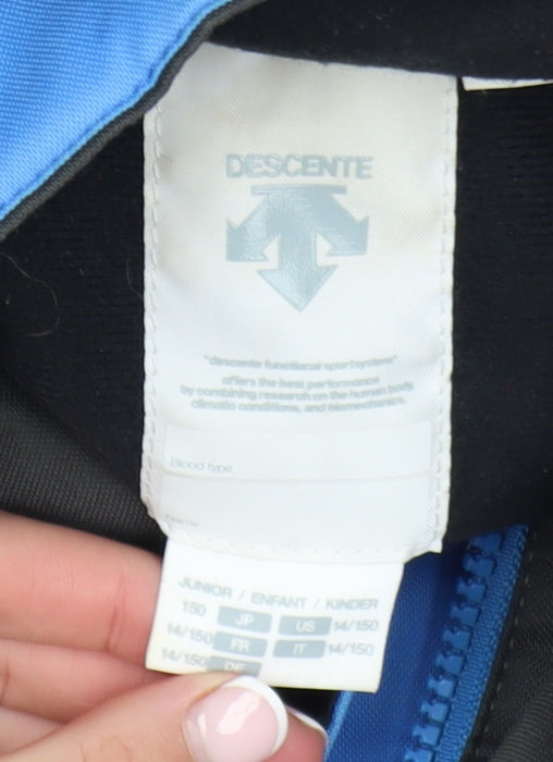 Additional view of Descente boys’ blue waterproof hooded ski jacket 14-15 years polyester