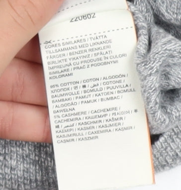 Superdry Men's Grey Cotton Cashmere Crew Neck Jumper Small