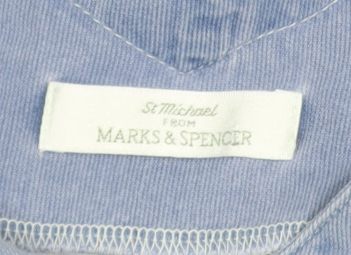 Marks and Spencer Women Blue Size 12 Shift Sleeveless Viscose Dress