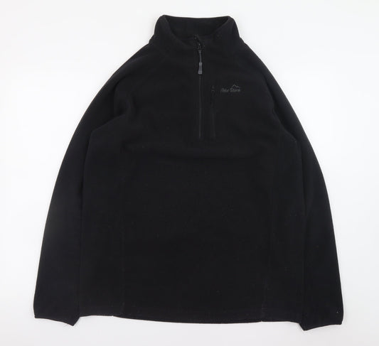 Peter Storm Men's Black Fleece 1/4 Zip Pullover Sweatshirt M