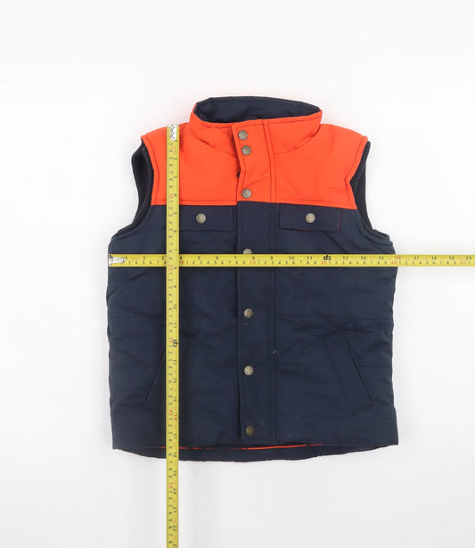 FatFace Boys Blue and Orange Padded Bodywarmer 6-7 Years