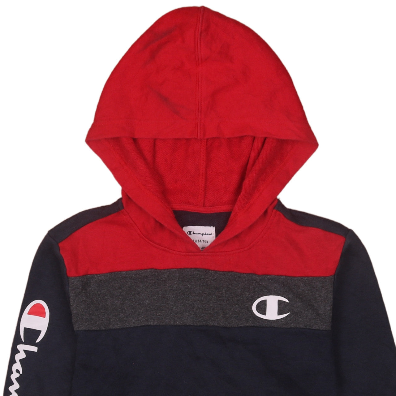 Champion Boys Multicoloured Pullover Hoodie L (14-16 Years) Logo Design