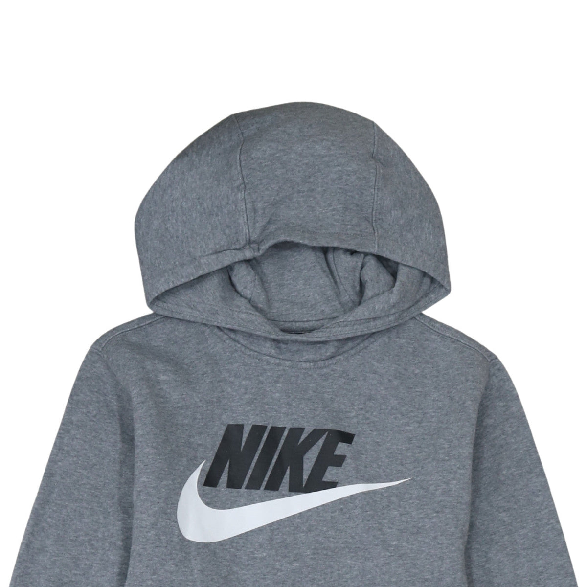 Additional view of Nike boys’ grey xl pullover hoodie with logo print fleece sweatshirt