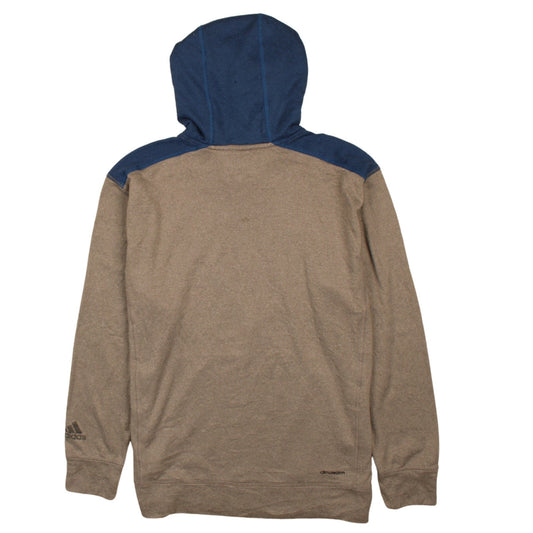 Adidas Men's Brown Blue Ultimate Pullover Hoodie Size L