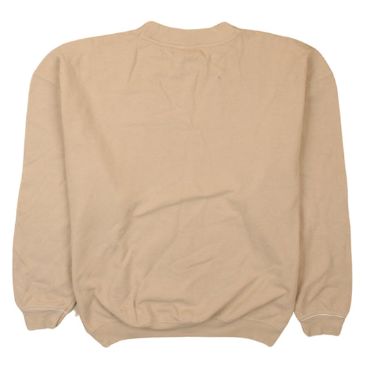 Reebok Men's Beige Crew Neck Pullover Sweatshirt XS