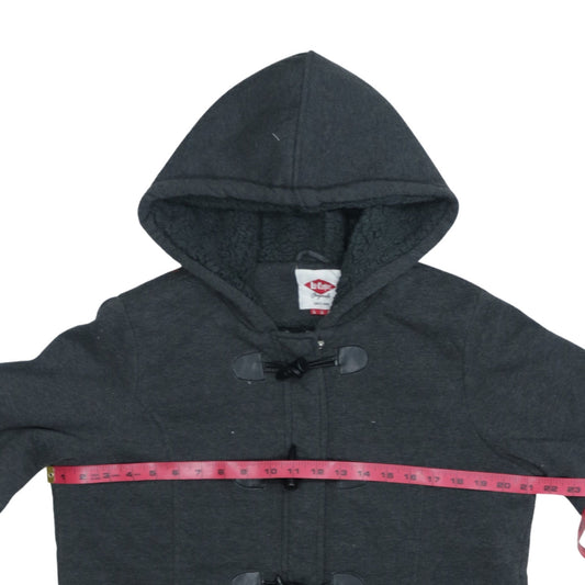 Lee Cooper Womens Charcoal Hooded Buckle Cape Coat Size 16