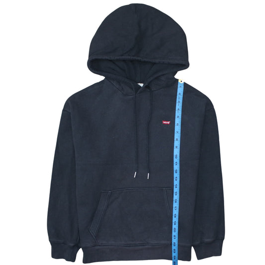 Levi's Men's Black Pullover Hoodie Size S Logo Fleece Sweatshirt