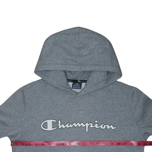 Champion Men's Grey Pullover Hoodie Small Logo Sportswear
