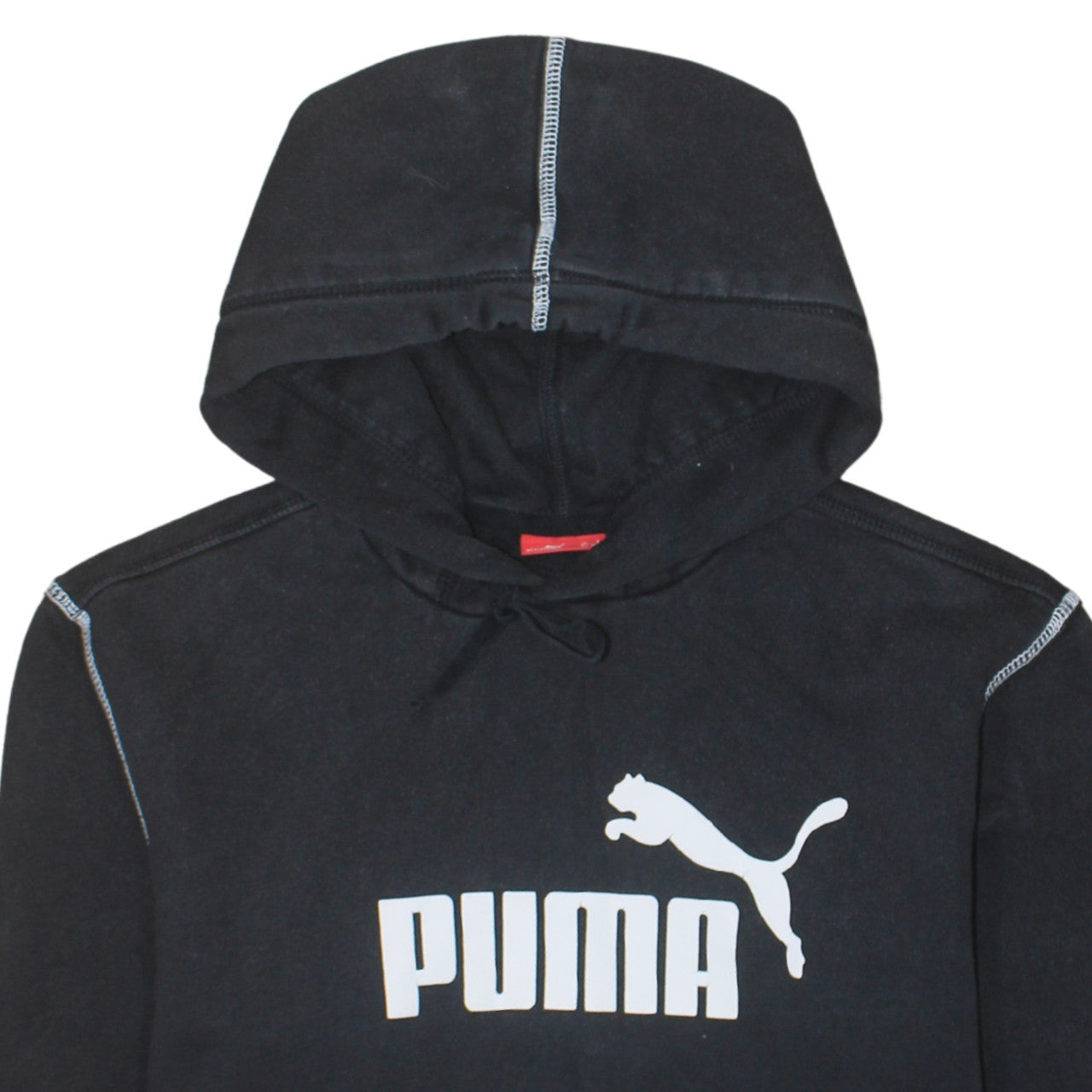 Additional view of Puma Men's Black Pullover Hoodie S Logo Fleece Sportswear
