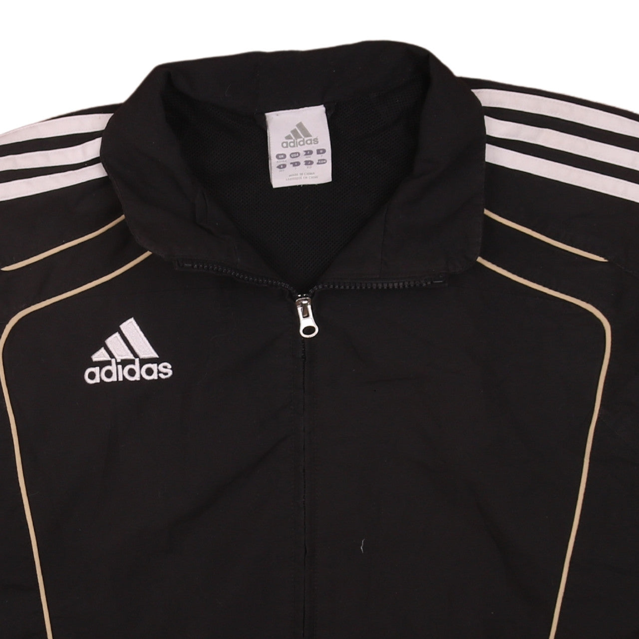 Adidas Men Black Full Zip Windbreaker Jacket Size L