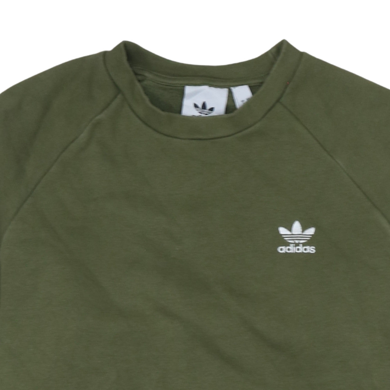 Additional view of Adidas Men Green Crew Neck Pullover Sweatshirt, size S