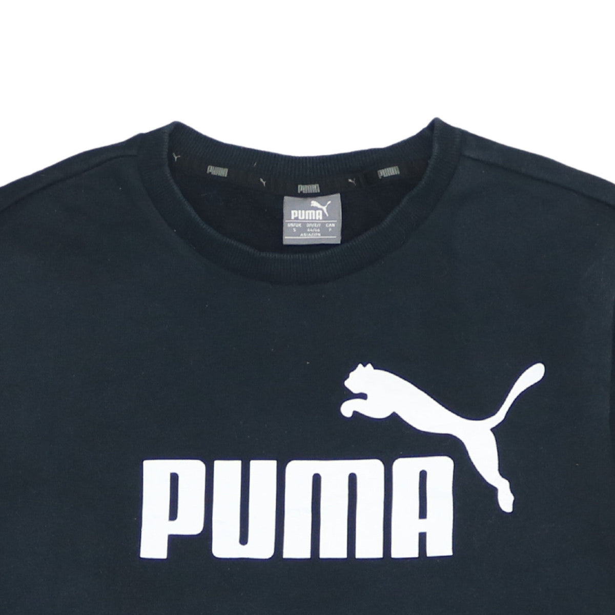 Additional view of Puma Men's Black Small Logo Crew Neck Pullover Sweatshirt
