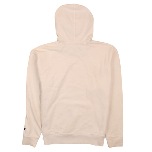 Champion Men's White Pullover Hoodie M Fleece Athletic Sweatshirt