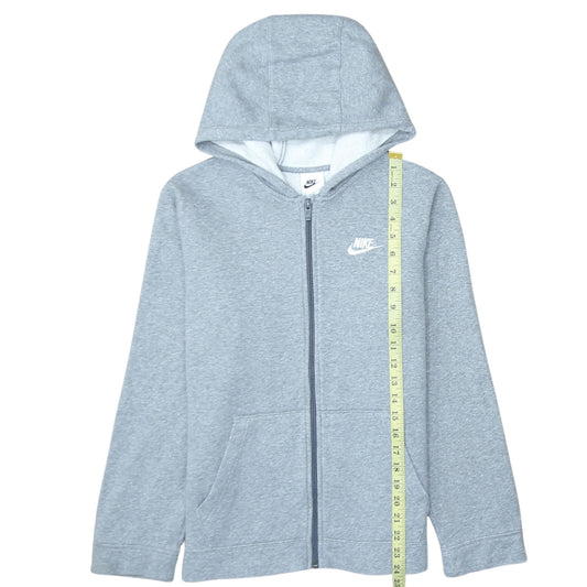 Nike Boys Grey Full Zip Hoodie XL 158-170cm Fleece Sportswear