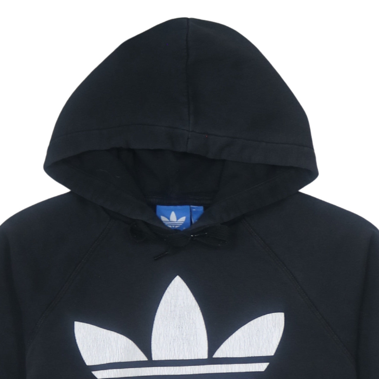 Additional view of adidas men’s black pullover hoodie small logo fleece sweatshirt
