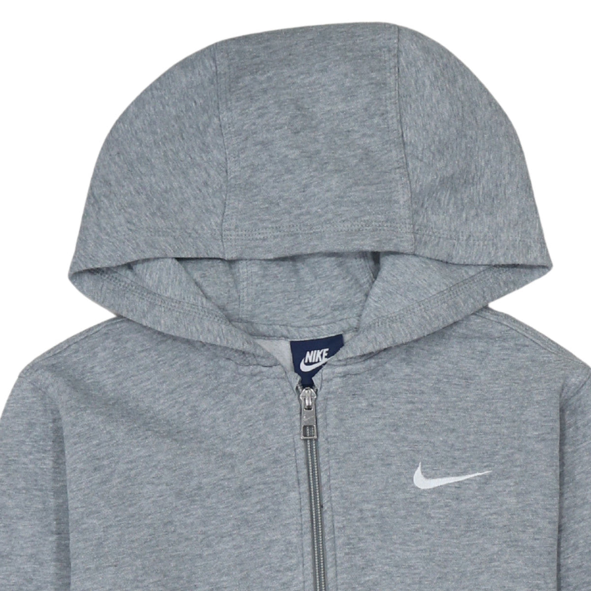 Additional view of Nike boys’ grey full zip hoodie medium 10-12 years fleece sweatshirt