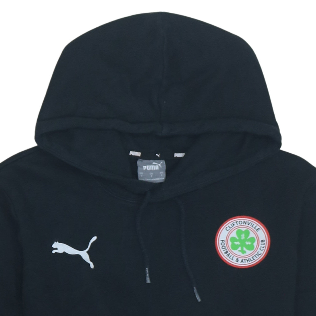Puma Men's Black Cliftonville FC Pullover Hoodie Size S