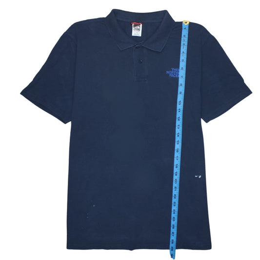 The North Face Men's Blue Cotton Polo Shirt Size L