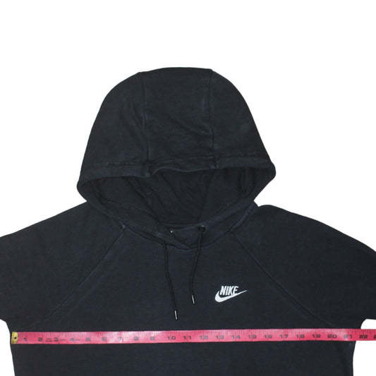 Nike Men's Black Pullover Hoodie Small Logo Fleece Sweatshirt