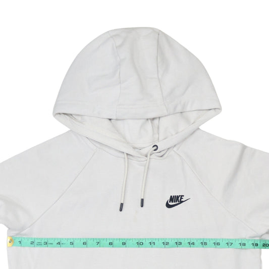 Nike Men's White Pullover Hoodie Small Logo Hooded Sweatshirt