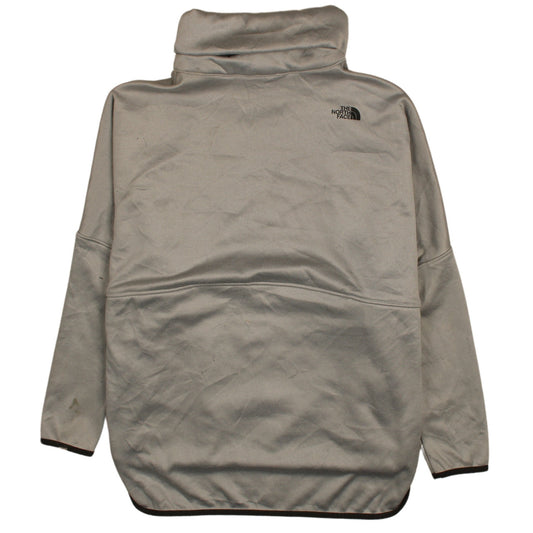 The North Face Womens Beige Pullover Sweatshirt Size S High Neck Fleece Lined