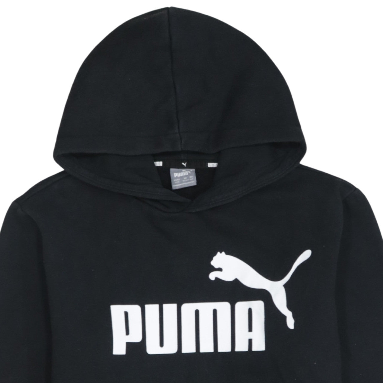 Additional view of Puma boys’ black pullover hoodie 13-14 years regular fit logo fleece
