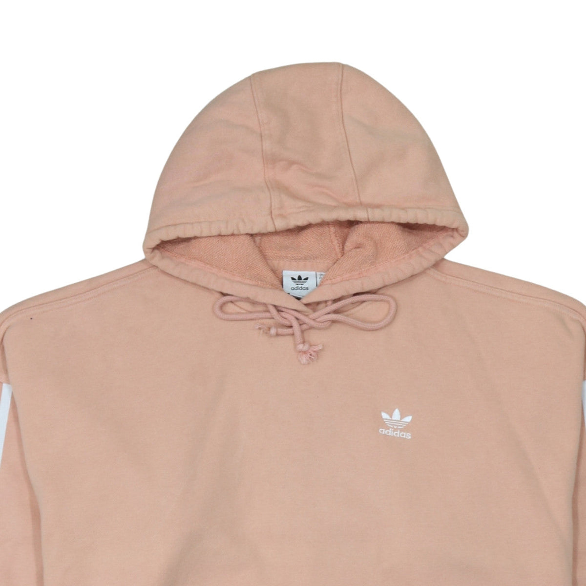 Additional view of Adidas Women Peach Hoodie, size 10, Pullover Hooded Logo Sweatshirt