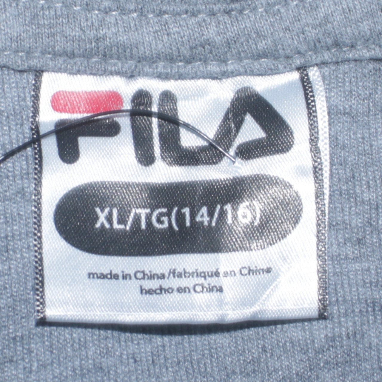 FILA Boys Grey Black Pullover Hoodie XL 14-16 Years Logo Sportswear