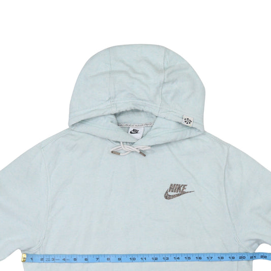 Nike Women’s Light Blue Pullover Hoodie Size S Cotton Blend
