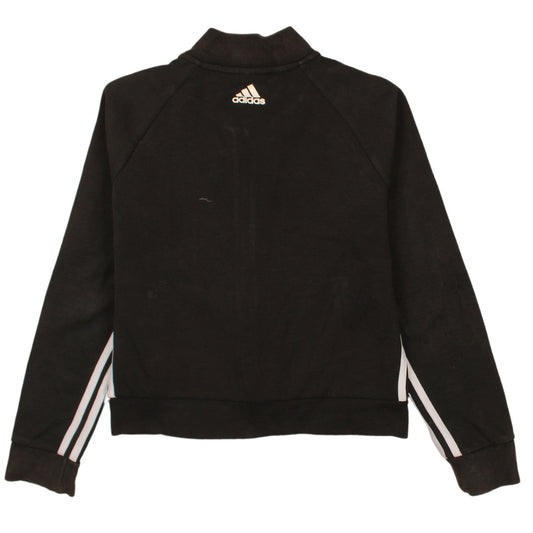 Adidas Womens Black Track Jacket Size 8 Full Zip Sportswear