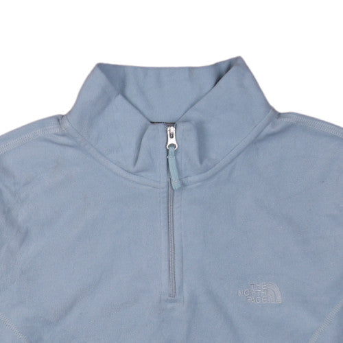 The North Face Women Blue Fleece 1/2 Zip Pullover Sweatshirt L