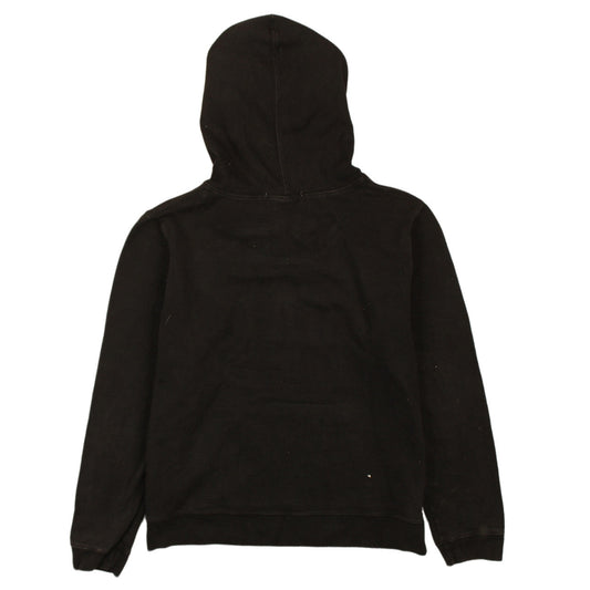 GAP Girls Black Pullover Hoodie Large Stretch Cotton Logo Sweatshirt