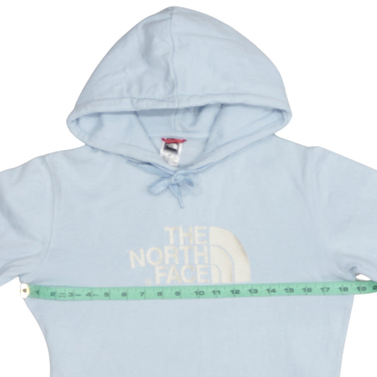 The North Face Women's Light Blue Pullover Hoodie Size S Cotton Casual