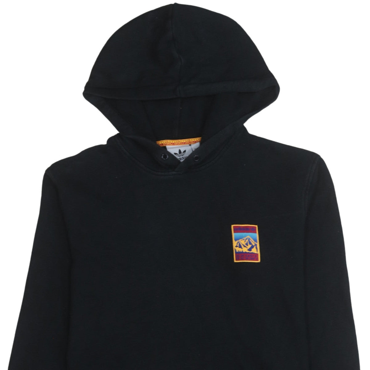Additional view of Adidas men’s black pullover hoodie medium logo fleece sweatshirt